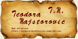 Teodora Majstorović vizit kartica